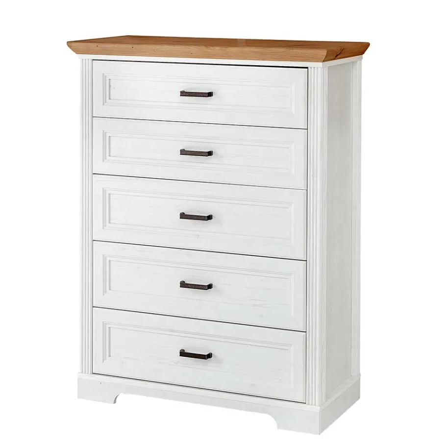 Best Country Style Hochkommode mit fünf Schubladen - Mehady Kommoden