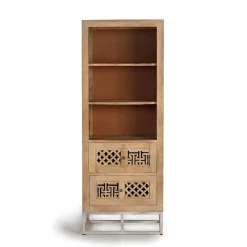 Sale Design Bücherregal aus Mangobaum Massivholz - Valuta Vitrinen|Regale