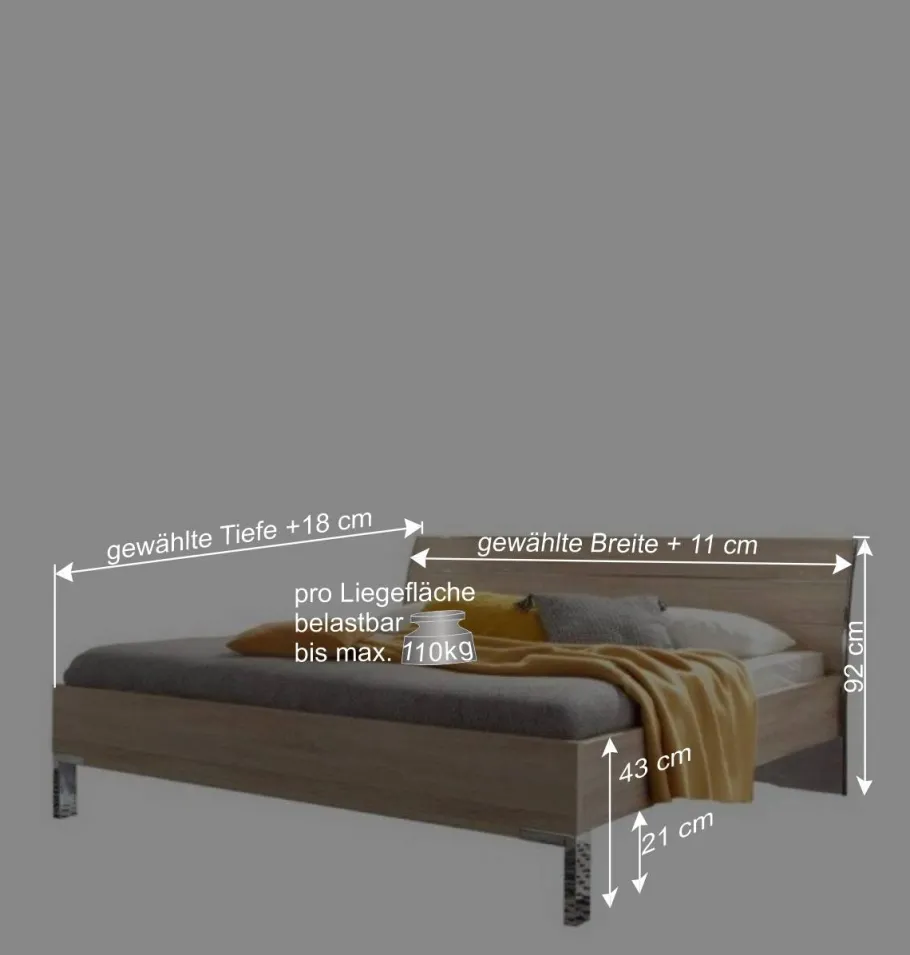 Best Design Bett Agosta in Eiche Sägerau Betten