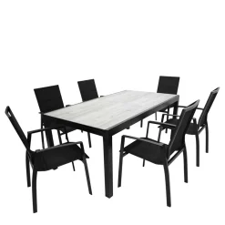 Best Design Essgruppe für den Garten - Marino (siebenteilig) Sitzgruppe