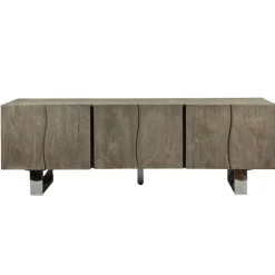 Sale Design Lowboard in Grau und Chrom - Vientor Tv & Hifi-Möbel|Lowboards