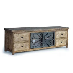 Best Design Lowboard mit Glas Metalltüren - Everton Tv & Hifi-Möbel|Lowboards