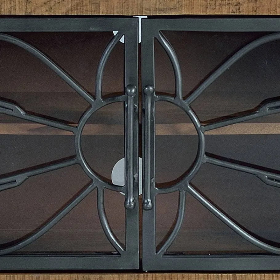 Best Design Lowboard mit Glas Metalltüren - Everton Tv & Hifi-Möbel|Lowboards