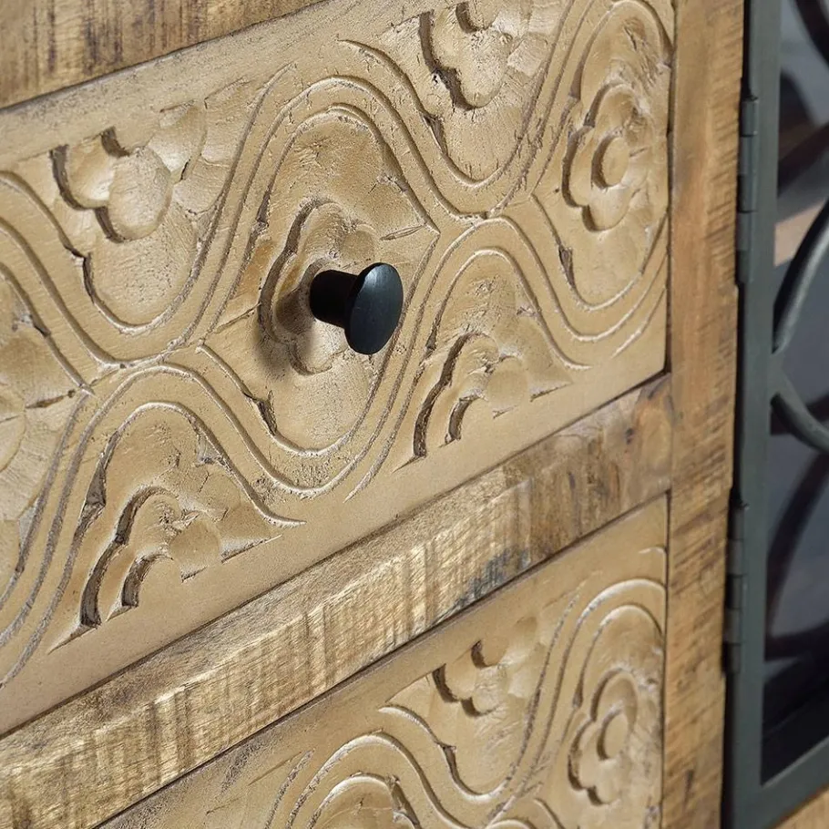 Best Design Lowboard mit Glas Metalltüren - Everton Tv & Hifi-Möbel|Lowboards