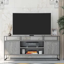 Best Design TV Kommode in Eiche Grau - Midland Tv & Hifi-Möbel|Lowboards