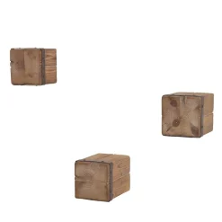 Best Design Wandablagen Set aus Tanne Natur - Indyron (dreiteilig) Regale