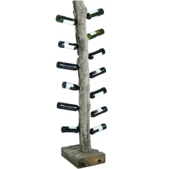 Best Design Weinregal aus Holzstamm Teak massiv - Teako Regale