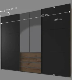 Outlet Designer Kleiderschrank mit viel Stauraum - Hectos Kleiderschränke