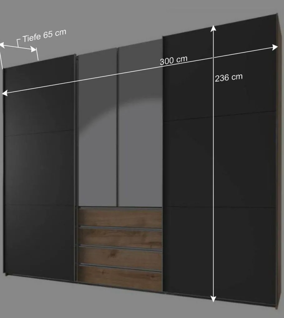 Outlet Designer Kleiderschrank mit viel Stauraum - Hectos Kleiderschränke