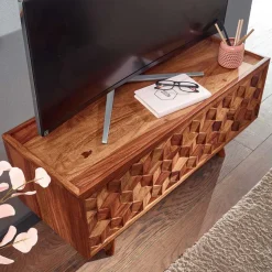 Sale Designer TV Board aus Sheesham Massivholz - Crabira Tv & Hifi-Möbel