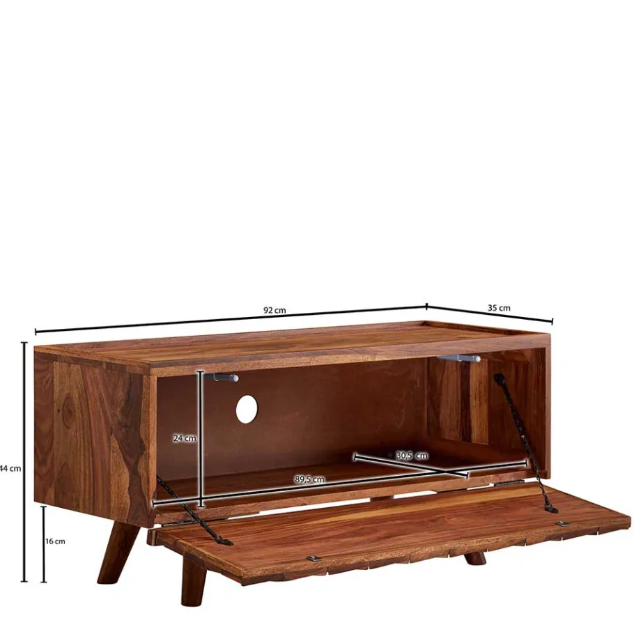 Sale Designer TV Board aus Sheesham Massivholz - Crabira Tv & Hifi-Möbel