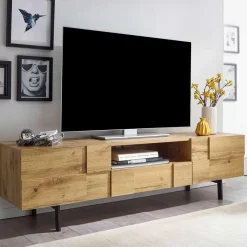 Sale Designer TV Unterschrank in Eiche Optik - Tiorondo Tv & Hifi-Möbel|Lowboards
