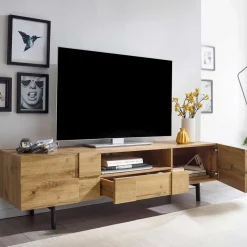 Sale Designer TV Unterschrank in Eiche Optik - Tiorondo Tv & Hifi-Möbel|Lowboards