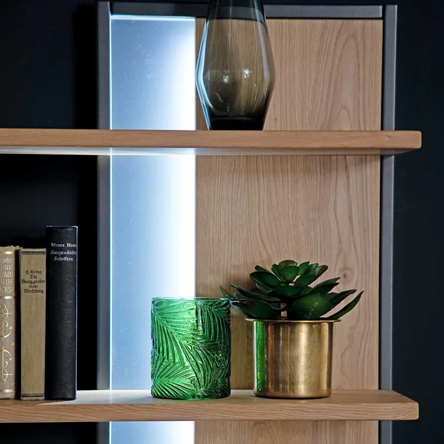 Best Designer Wohnwand aus Eiche - Assela (vierteilig) Wohnwände