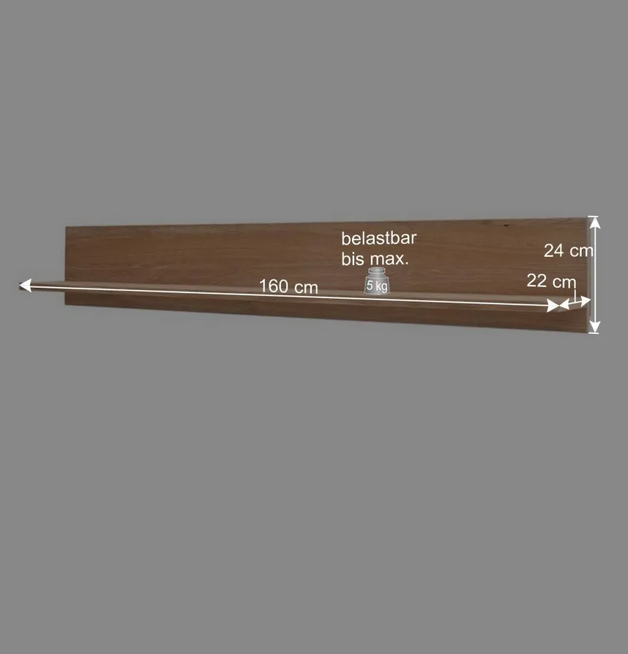 Best Designer Wohnwand aus Eiche - Assela (vierteilig) Wohnwände