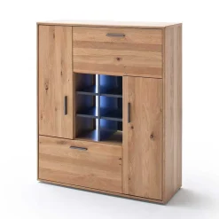 Best Designer Wohnwand aus Eiche - Assela (vierteilig) Wohnwände