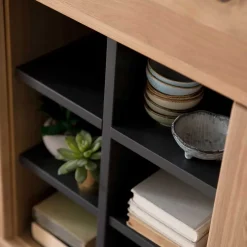 Best Designer Wohnwand aus Eiche - Assela (vierteilig) Wohnwände