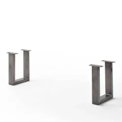 Outlet Design-Küchenbank mit Baumkanten Akazie Grau - Salmasion Sitzbank