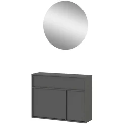 Best Design-Kommode mit Spiegel Set - Flemingo (zweiteilig) Garderoben