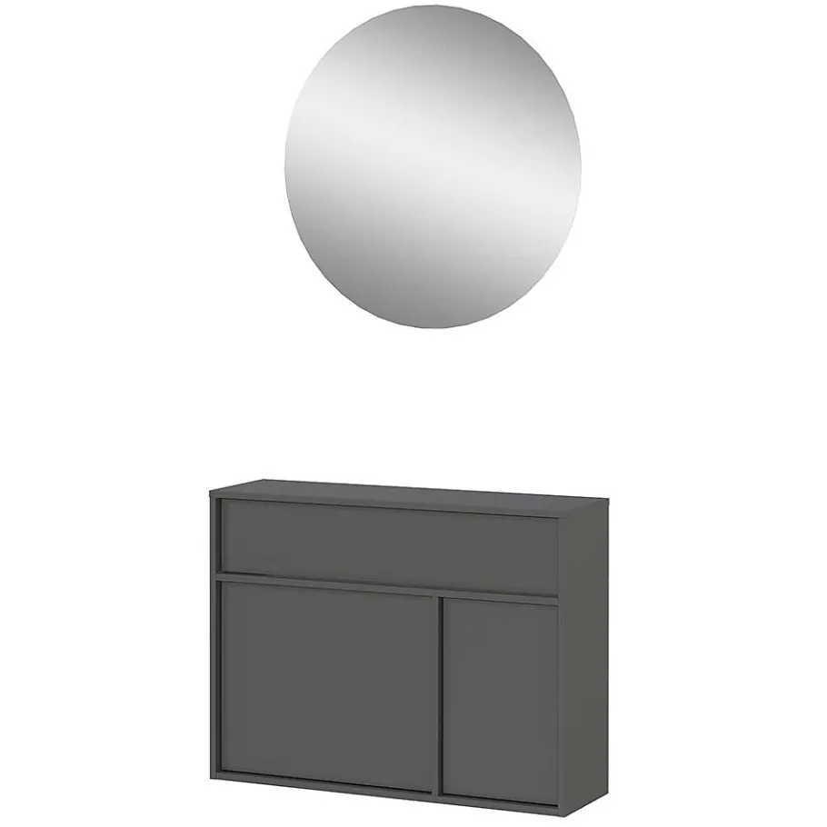 Best Design-Kommode mit Spiegel Set - Flemingo (zweiteilig) Garderoben