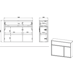 Best Design-Kommode mit Spiegel Set - Flemingo (zweiteilig) Garderoben