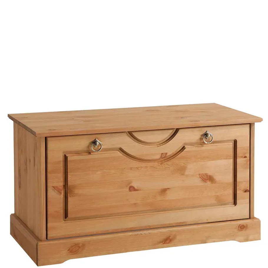 Outlet Dielenbank mit Schuhklappe aus Massivholz - Edranov Sitzbank