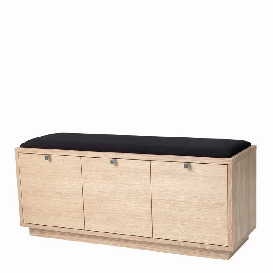 Outlet Dielenbank Vaxos mit Eiche Furnier Sitzbank