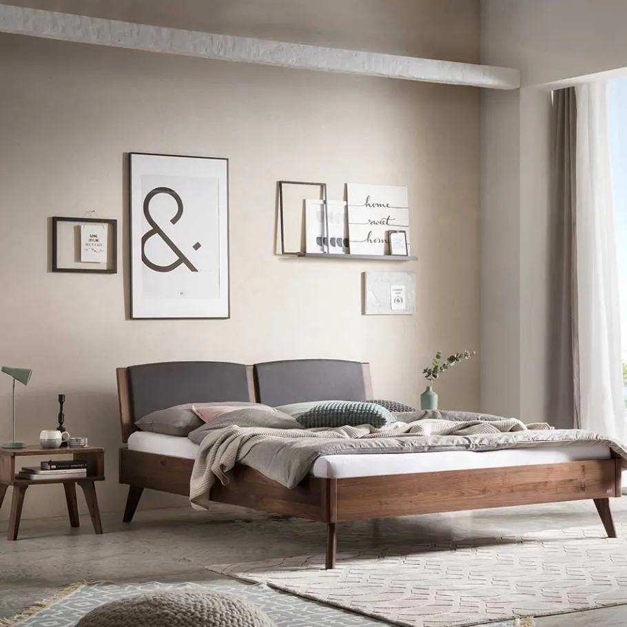 Best Doppelbett Gestell aus Nussbaum geölt - Carloletta Betten