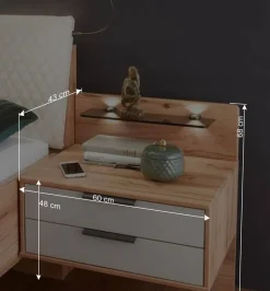 Best Doppelbett Kombi mit Nachtkommoden - Krofun (dreiteilig) Betten