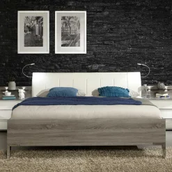 Best Doppelbett Symonya mit Polsterkopfteil in Creme Betten