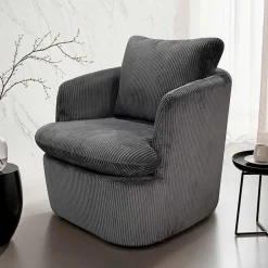 Clearance Drehbarer Sessel mit Breitcord Bezug - Actino Sessel