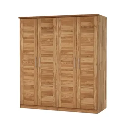 Outlet Drehtüren Kleiderschrank Cranos aus Wildeiche Massivholz Kleiderschränke|Schränke