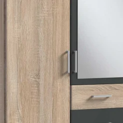 New Drehtürenschrank in Eiche Sägerau Optik - Danah Kleiderschränke