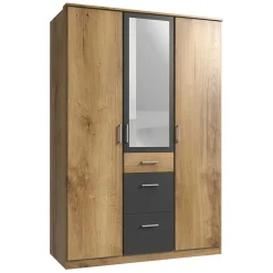 Online Drehtürenschrank in Plankeneiche Holzdekor - Leviza Kleiderschränke|Schränke