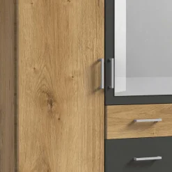 Online Drehtürenschrank in Plankeneiche Holzdekor - Leviza Kleiderschränke|Schränke