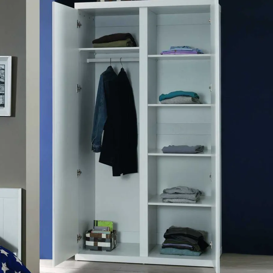 Online Drehtürenschrank Raven in Weiß Kleiderschränke