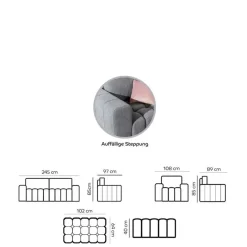 Best Dreisitzer Couch mit Bettfunktion und Stauraum - Snella Betten|Sofas