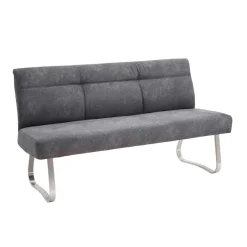 Sale Dunkelgraue Esszimmer Bank mit Microfaser - Edwin Sitzbank