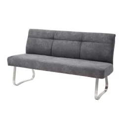 Sale Dunkelgraue Esszimmer Bank mit Microfaser - Edwin Sitzbank