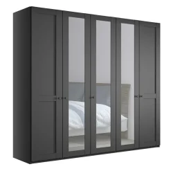 Hot Dunkelgrauer Kleiderschrank mit Spiegeln - Mataram Kleiderschränke|Schränke