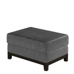 Sale Dunkelgrauer Sitzhocker aus Samt - Triumph Hocker