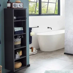 Best Dunkelgraues Badregal mit 5 FĂ€chern - Breznia Regale