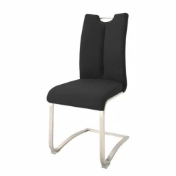 Sale Echtleder Freischwinger in Schwarz - Standos (2er Set) Sessel