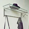 Clearance Edelstahl Garderobe mit Glas Hutablage - Blevos Garderoben