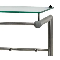 Clearance Edelstahl Garderobe mit Glas Hutablage - Blevos Garderoben