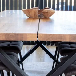 Best Eiche Esstisch & 6 Polsterstühle - Tricky (siebenteilig) Sitzgruppe