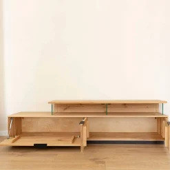 Sale Eichenholz TV Board mit Hirnholz Applikation - Deruta Tv & Hifi-Möbel|Lowboards