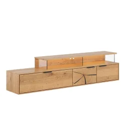 Sale Eichenholz TV Board mit Hirnholz Applikation - Deruta Tv & Hifi-Möbel|Lowboards