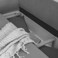 Sale 3er Schlafcouch in Graubraun meliert - Milor Betten|Sofas