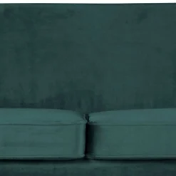 2,5er Wohnzimmercouch in Petrol Blau & Schwarz - Jerry Sofas